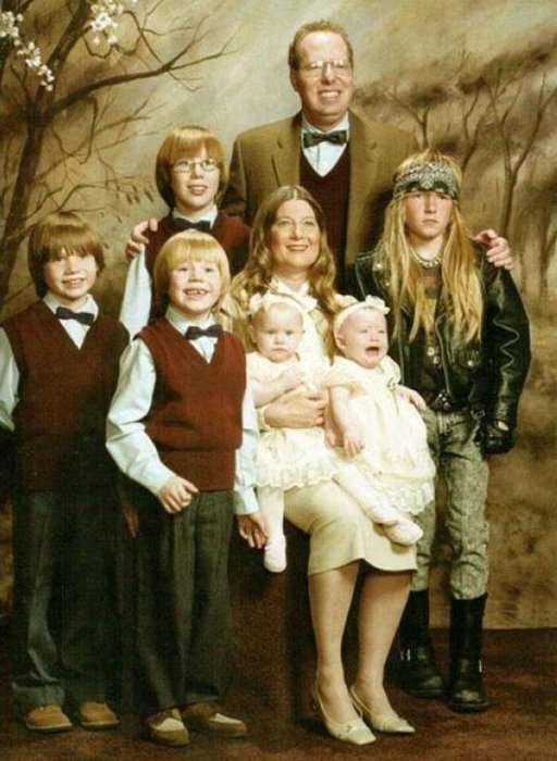 Странные семейные фото 80-х